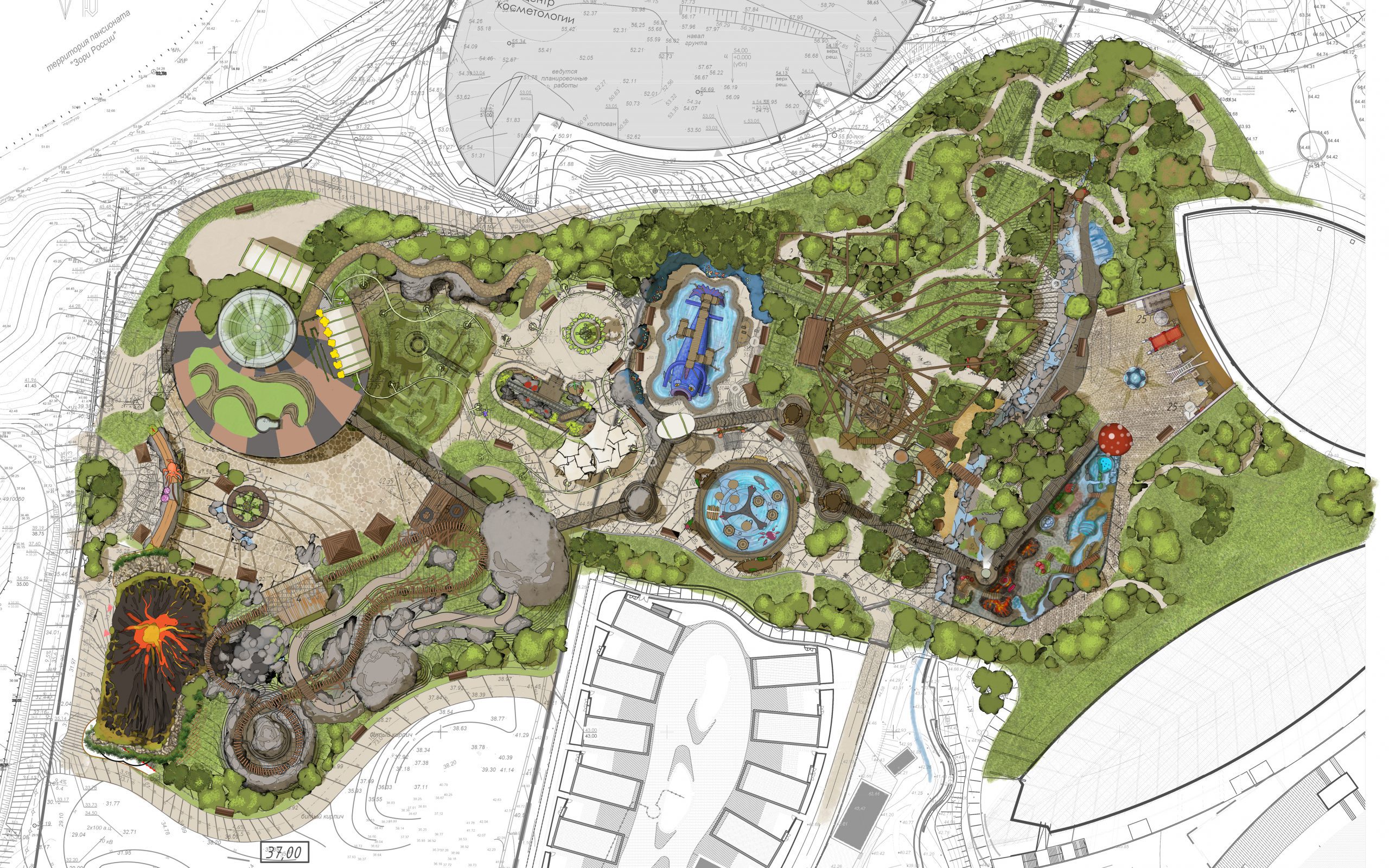 Theme Park concept drawing