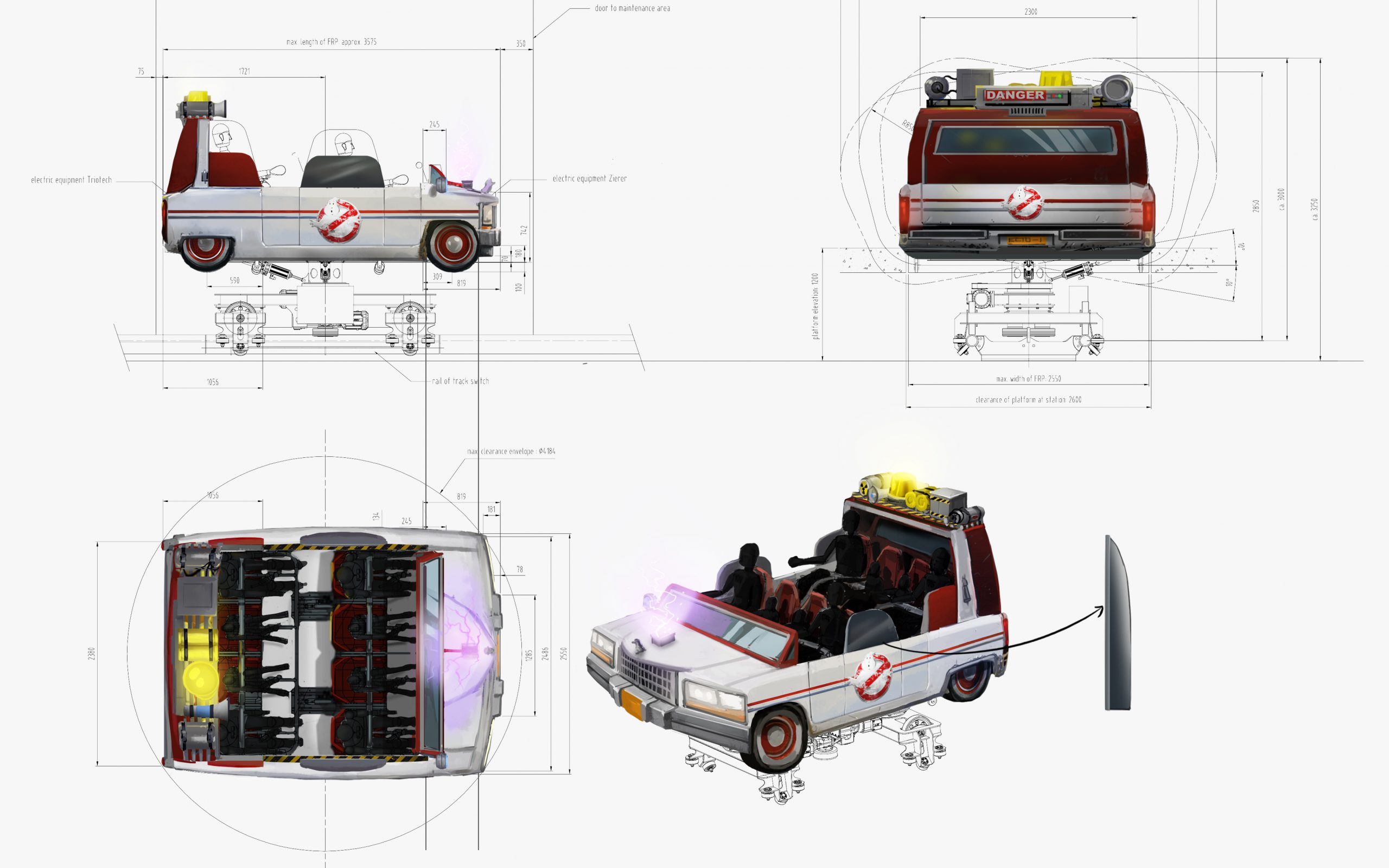 Scaling images for Ghostbusters themed carriage