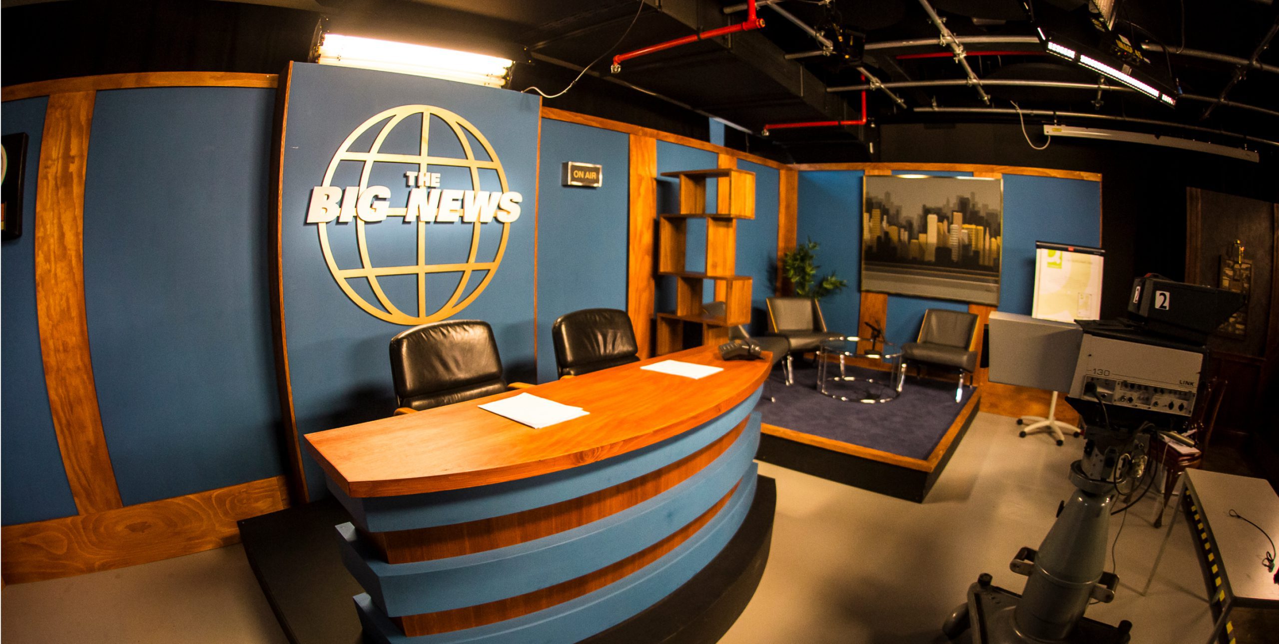 A news studio set
