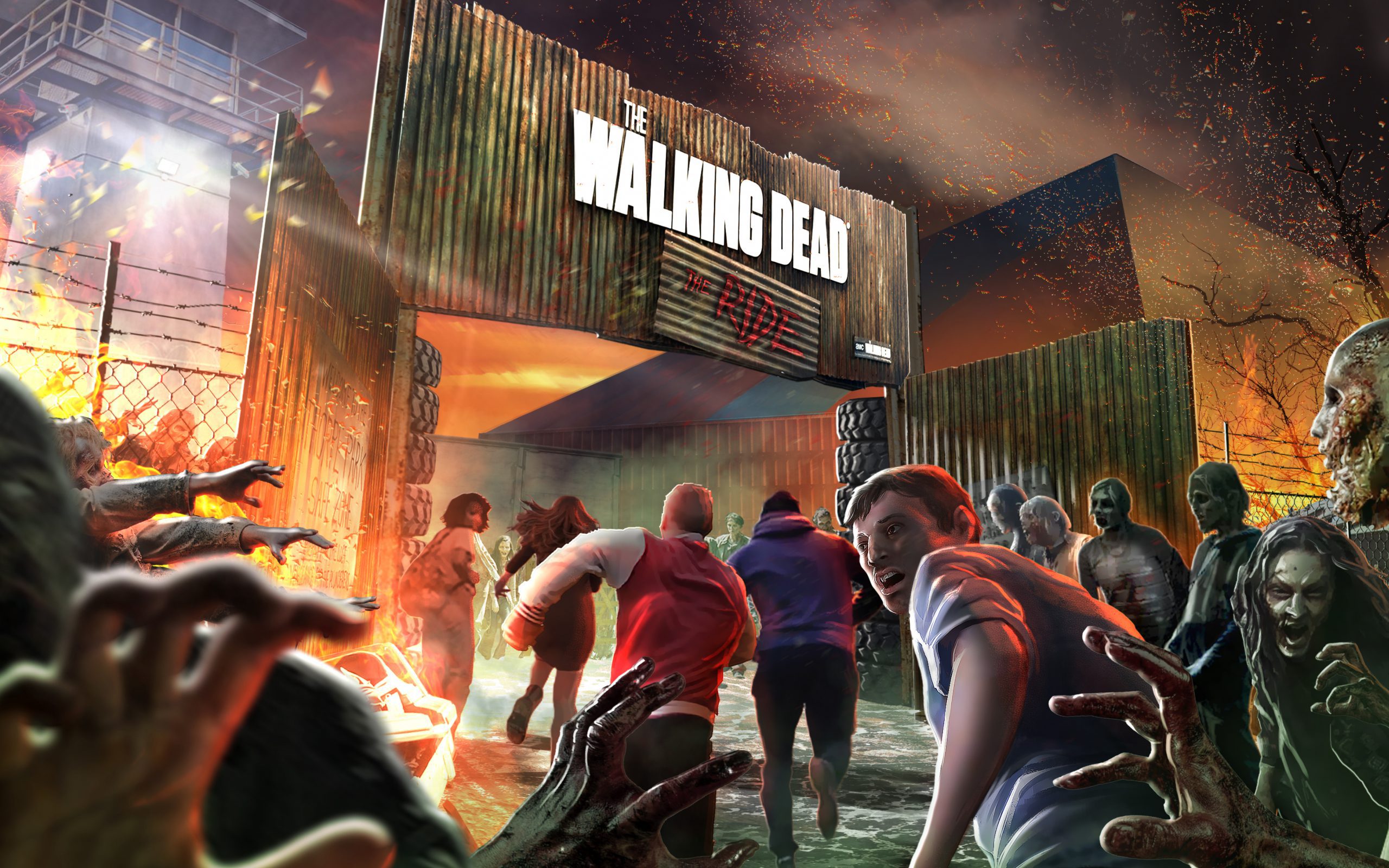 Concept image of outside The Walking Dead The Ride