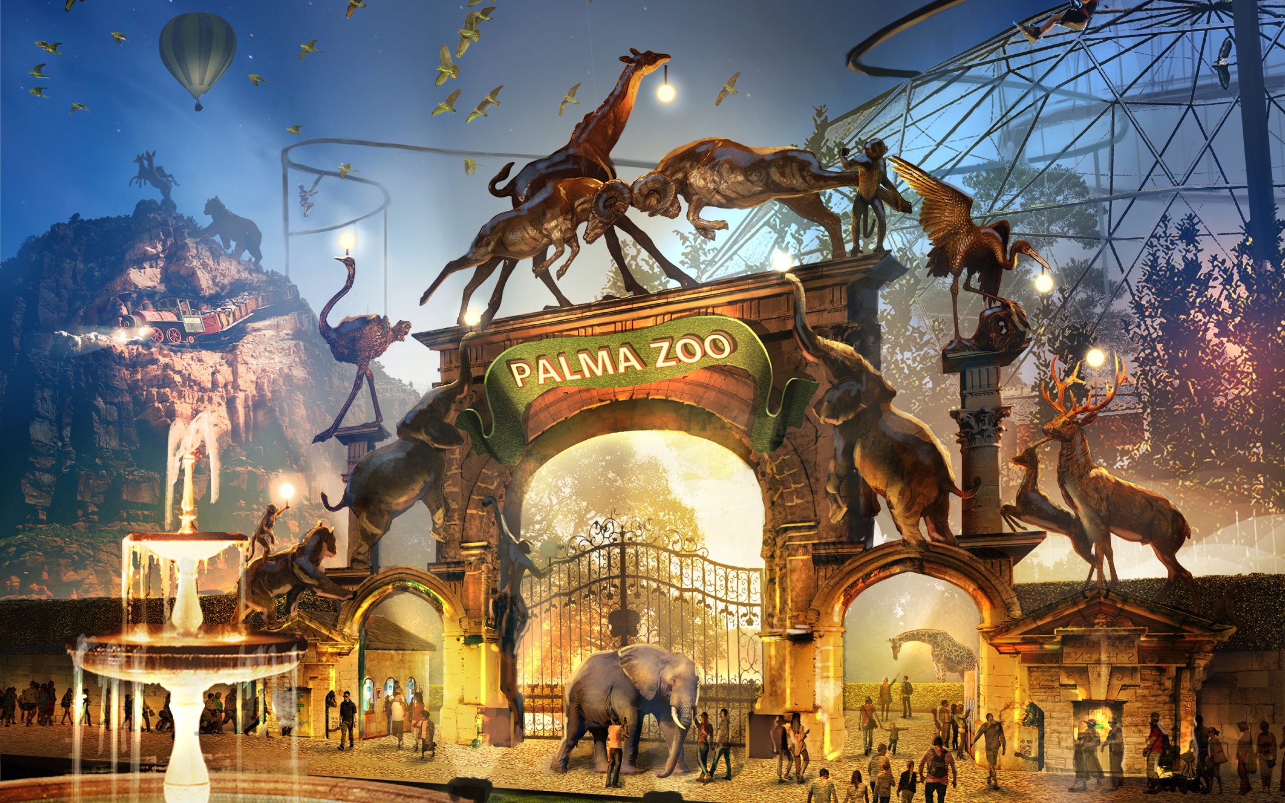 Palma zoo entrance way
