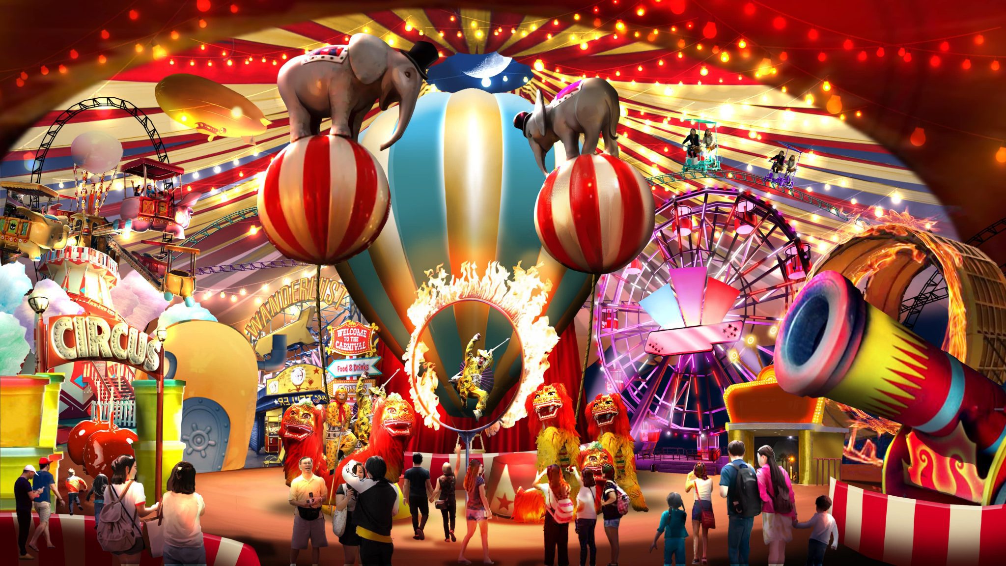 An image of a circus for family entertainment.